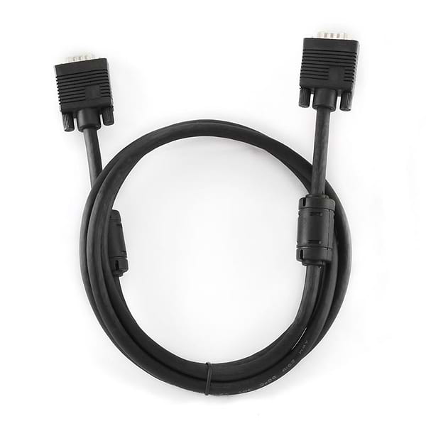 Фото - Кабель VGA Gembird HD15M/HD15M с 2-мя фер. кольцами 1.8m Black (CC-PPVGA-6B)