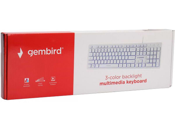 Фото - Клавіатура дротова Gembird KB-UML3-01-W-UA White USB