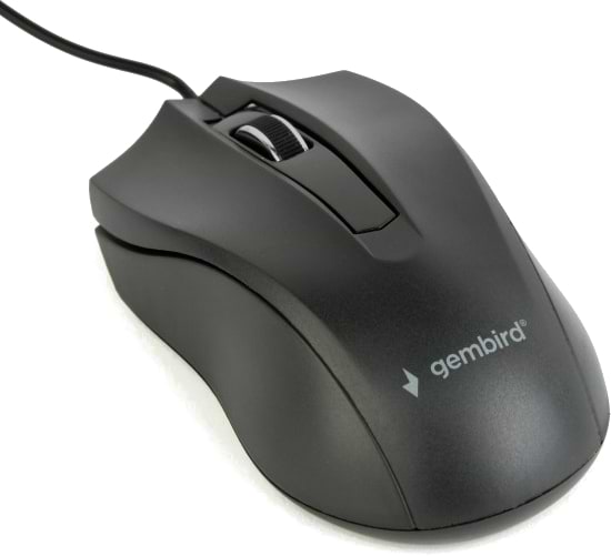 Мышь проводная Gembird MUS-3B-01 Black USB - Фото 1