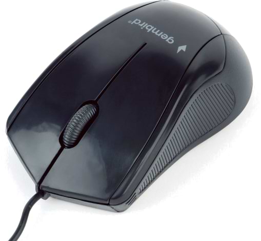 Мышь проводная Gembird MUS-3B-02 Black USB - Фото 1