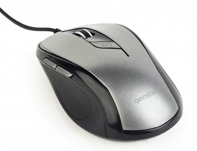Мышь проводная Gembird MUS-6B-01-BG Black/Grey USB - Фото 1