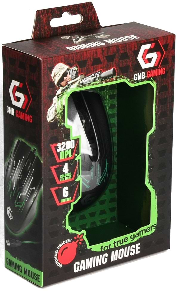 Фото - Мышь проводная игровая Gembird MUSG-003-G Green