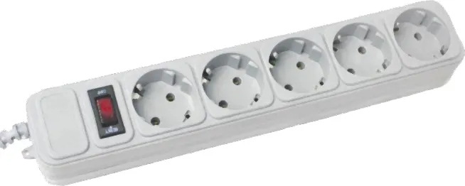 Мережевий фільтр Gembird SPG5-X-6G 5 розеток 1.8m Grey - Фото 1