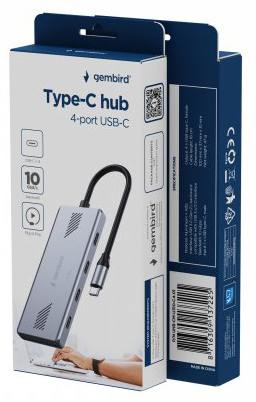 Фото - Хаб USB Gembird USB-С 3.2 Silver (UHB-CM-U310-C4-01)