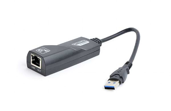 Фото - Перехідник USB- RJ-45 Gembird USB 3.0 - Ethernet RJ45 (NIC-U3-02)