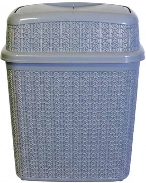 Фото - Бак для мусора UCSAN PLASTIC KNIT 10л серый металлик (102302.2)
