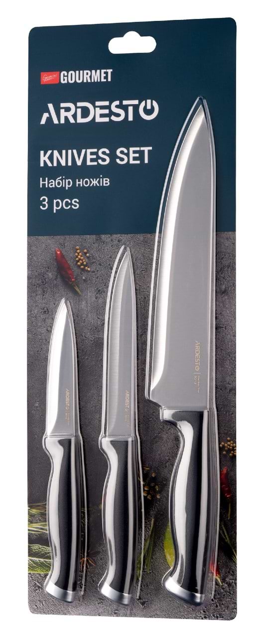 Фото - Набор ножей Ardesto Gemini Gourmet 3 пр. (AR2103BL)