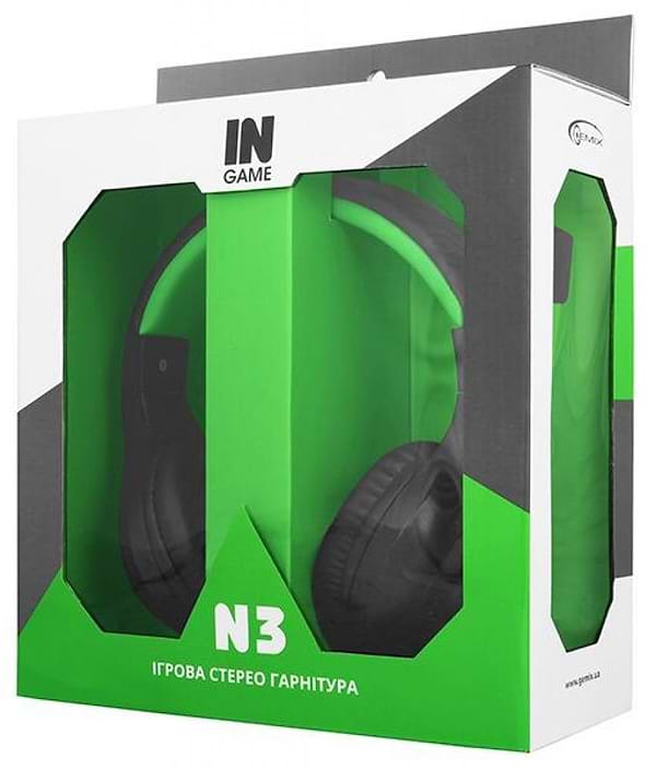 Фото - Гарнітура дротова ігрова Gemix N3 Black-Green (04300109)