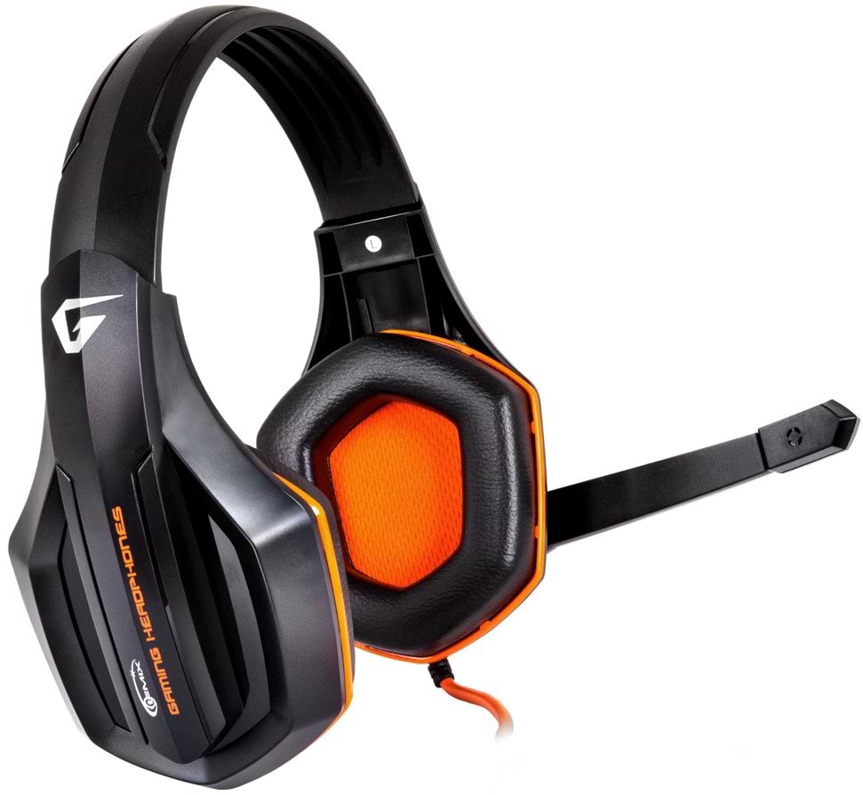 Гарнитура проводная игровая Gemix W-330 Black-Orange - Фото 1