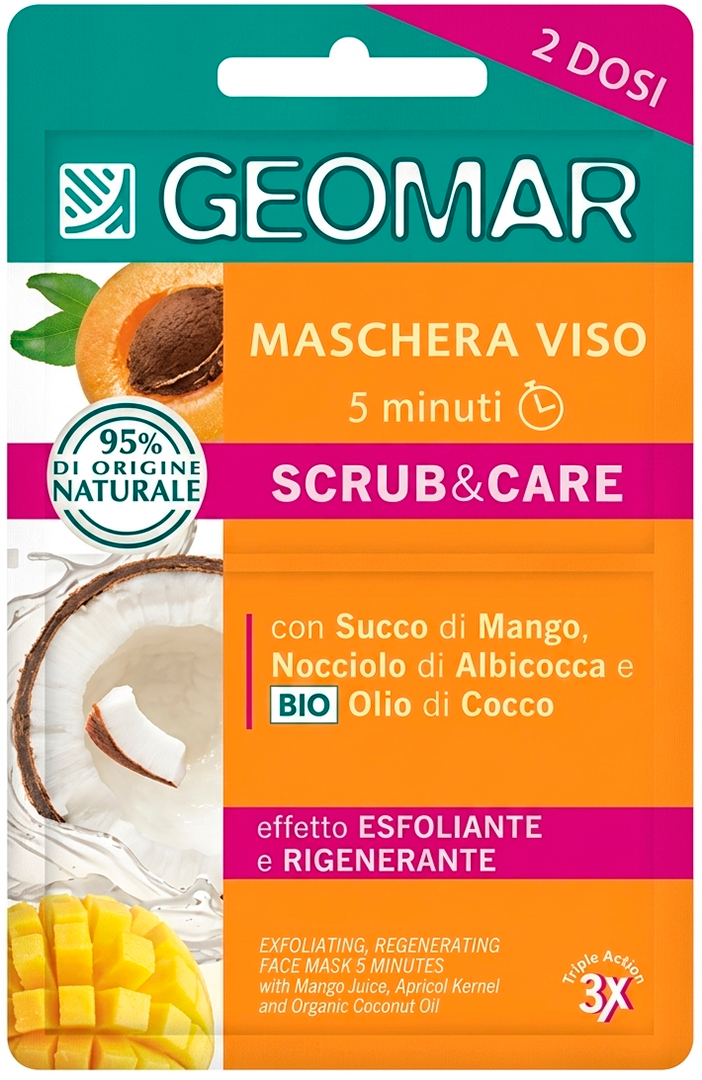 Маска для лица GEOMAR Exfoliating & Regenerating Face Mask 5 Minutes (115611/115561)