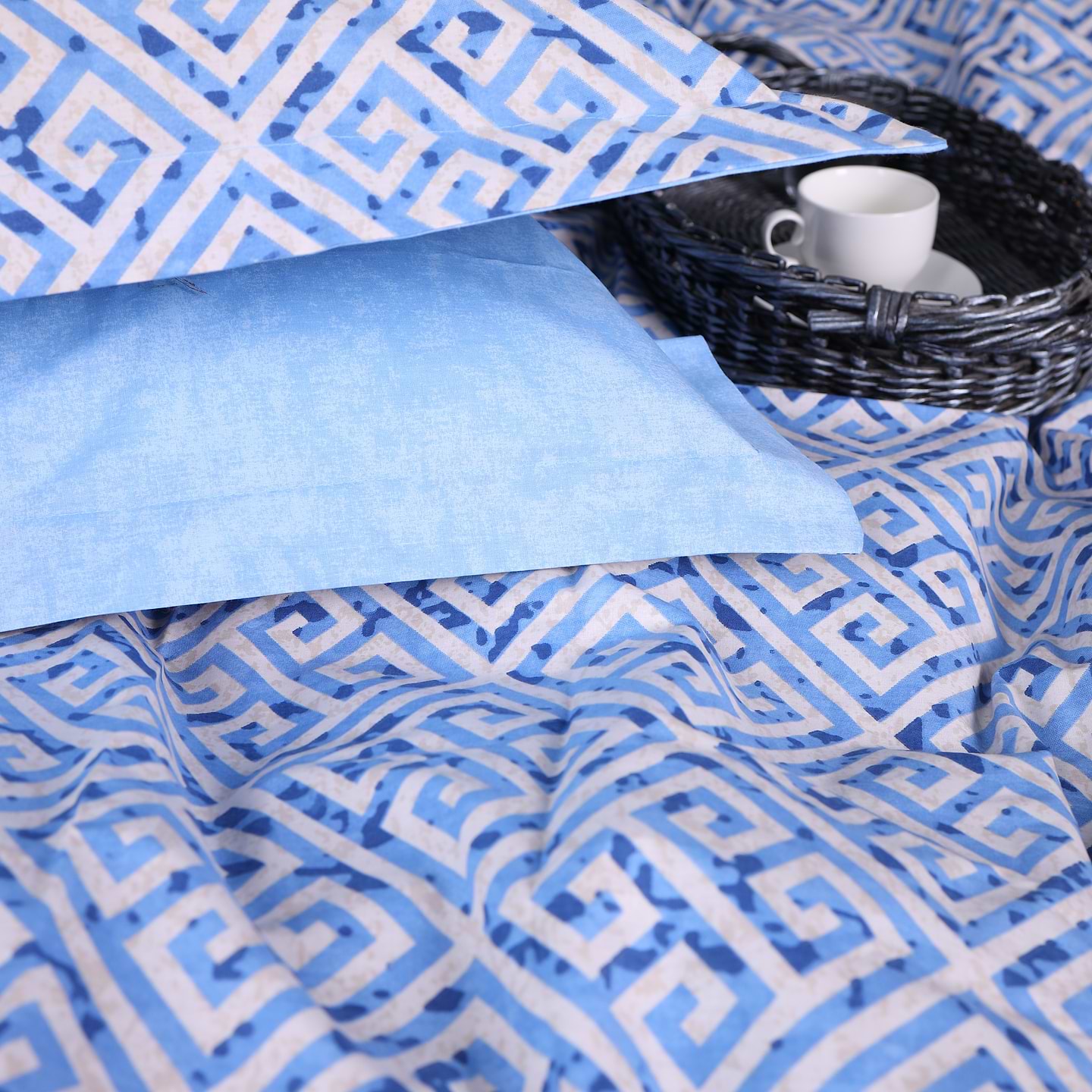 Наволочка MirSon 00-5 Geometry Blue 70х70 см (2200009704161)