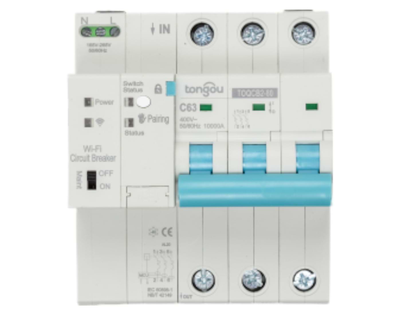 Релейний вимикач Tuya Wi-Fi 63A (HS082000)