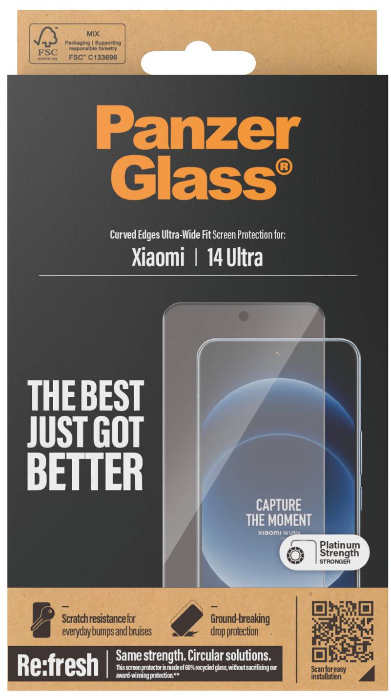 Фото - Захисне скло для смартфону PanzerGlass Screen Protector Xiaomi 14 Ultra, Ultra-Wide Fit (PG_8074)