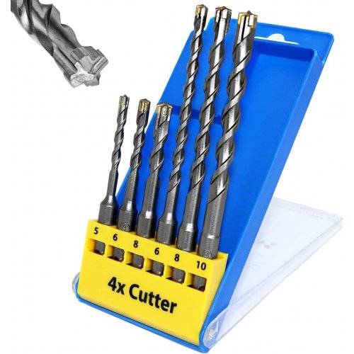 Набір бурів S&R Meister 4X Cutter HSS sds-plus 6 шт. (211241006)