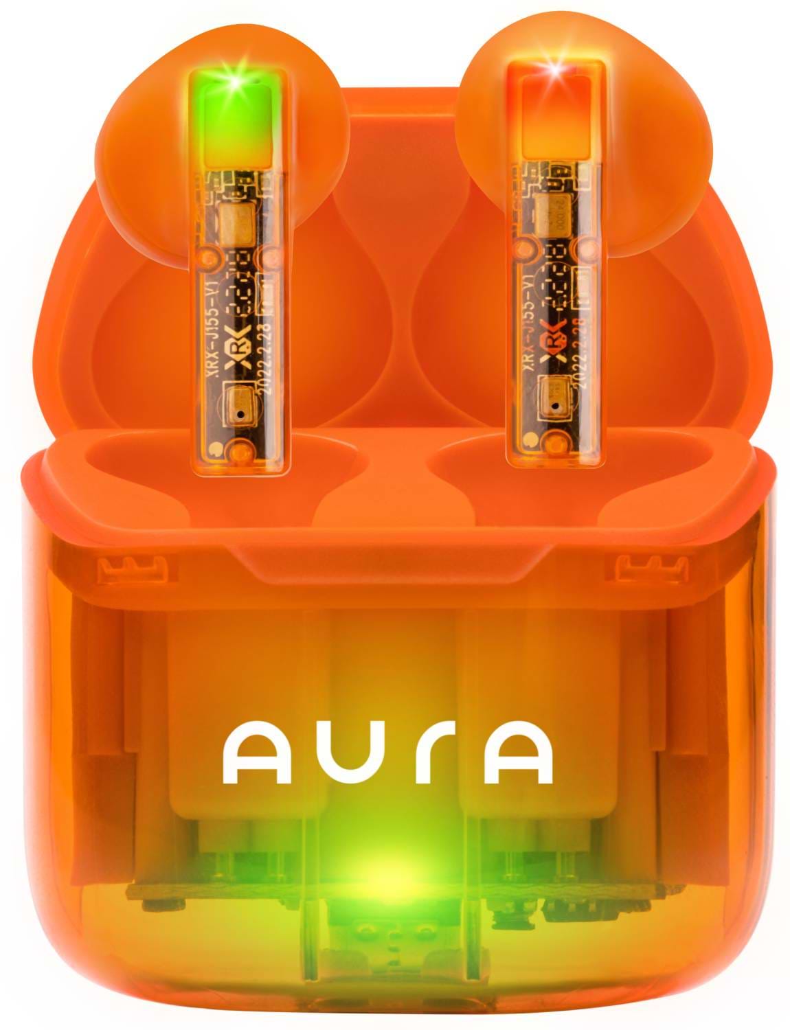 Наушники вкладыши беспроводные TWS Aura 6 Orange (TWSA6O) - Фото 1