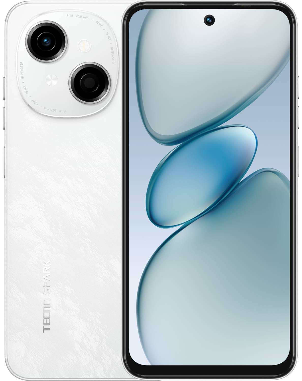 Смартфон Tecno Spark Go 1 3/128Gb Glittery White - Фото 1