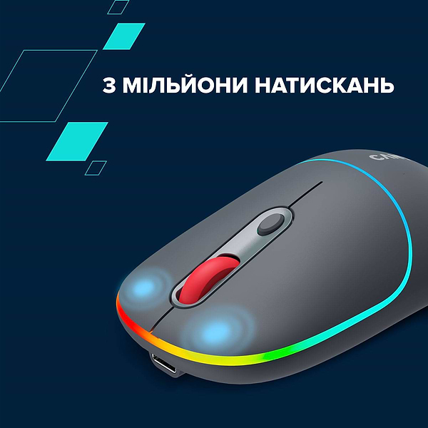 Фото - Миша бездротова Canyon MW-22 Dual Band RGB Wireless Dark Grey (CNS-CMSW22DG)