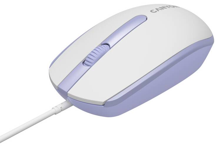 Фото - Миша дротова Canyon M-10 USB White Lavender (CNE-CMS10WL)