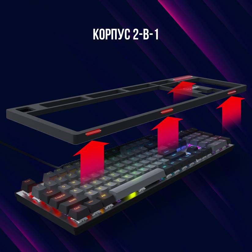 Фото - Клавіатура дротова ігрова Lorgar Azar 514 RGB EN/UA Gaming Wired White (LRG-GK514W-UA)