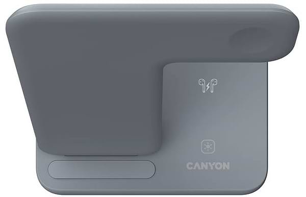 Фото - Бездротовий зарядний пристрій Canyon WS-303 3 в 1 QI Dark Grey (CNS-WCS303DG)