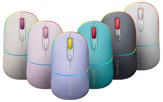 Фото - Миша бездротова Canyon MW-22 Dual Band RGB Wireless Dark Cyan (CNS-CMSW22DC)