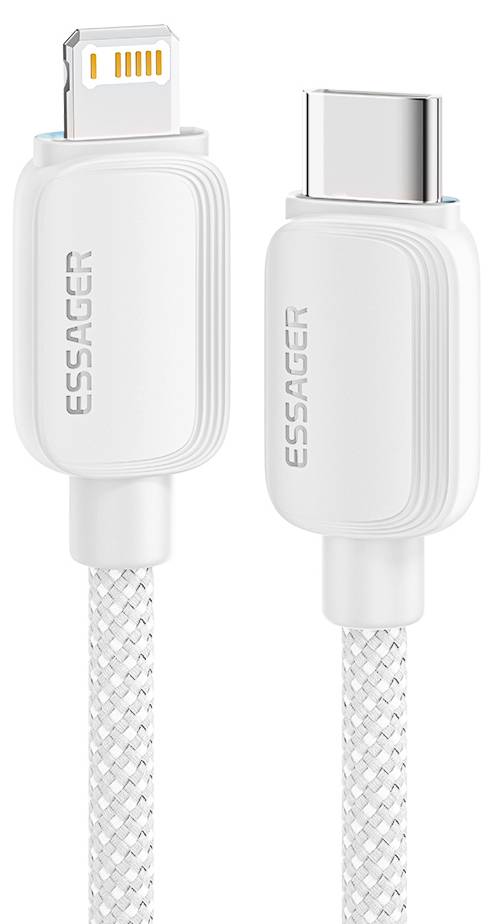 Кабель синхронізації даних Essager Breeze USB Cable USB-C to Ligthning 2M White 20W (EXCTL-WLA02-P) - Фото 1
