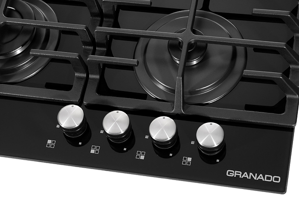 Фото - Духова шафа + варильна поверхня газова GRANADO GEO 62-0200 Black + GGH 62-104 Black glass