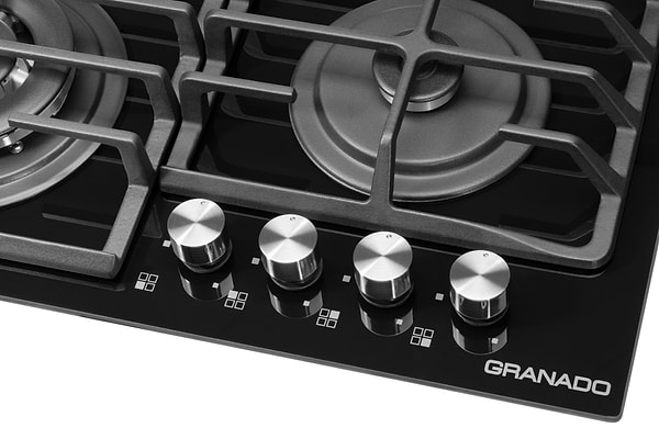Фото - Варильна поверхня газова GRANADO GGH 62-114 Black Glass