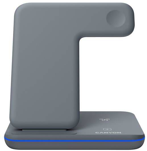 Фото - Бездротовий зарядний пристрій Canyon WS-303 3 в 1 QI Dark Grey (CNS-WCS303DG)