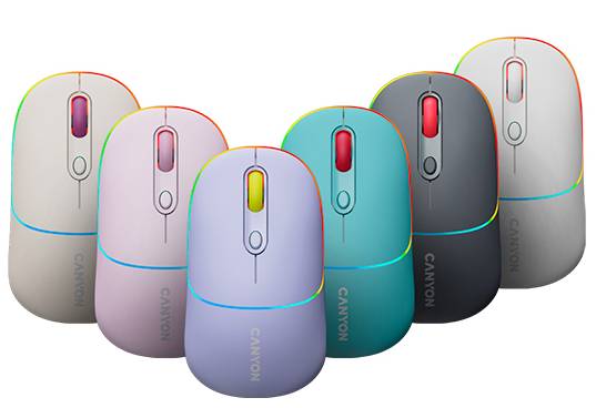 Фото - Миша бездротова Canyon MW-22 Dual Band RGB Wireless Mountain Lavender (CNS-CMSW22ML)