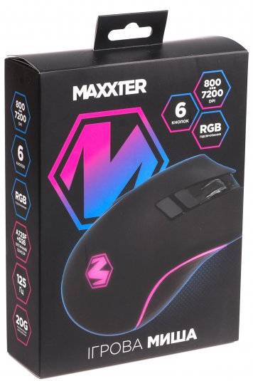 Фото - Миша дротова ігрова Maxxter Instant 725 Black (McG-7B-I725)