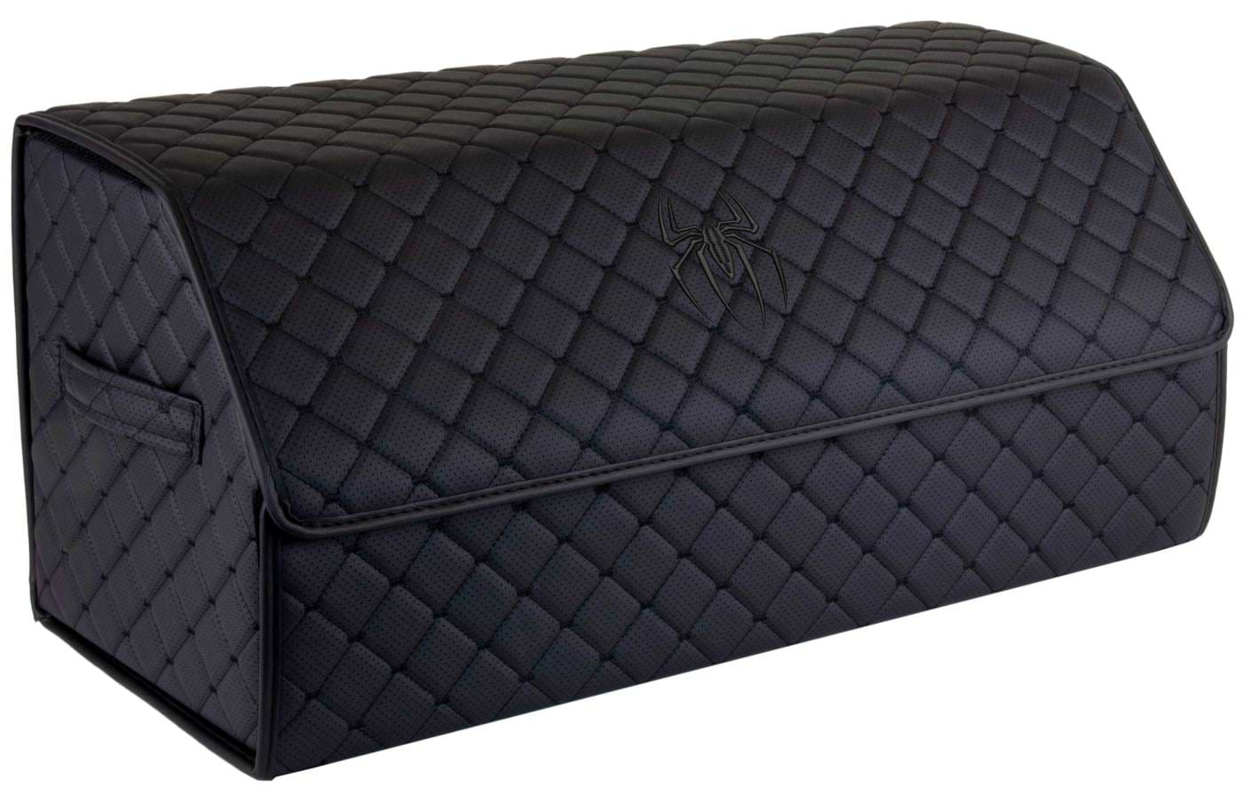 Сумка-органайзер в багажник EVAtech ECO L Spider-Man logo черная с черной нитью (EHECELBBBBV158)