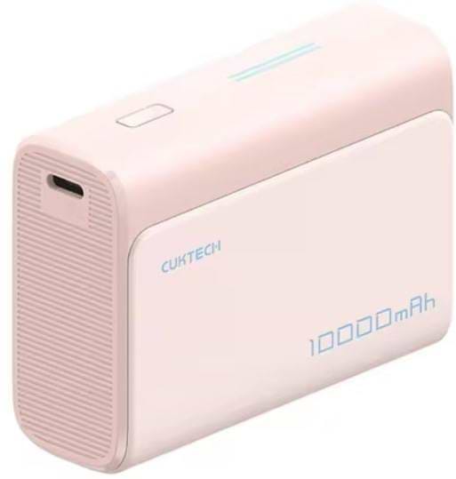 Батарея мобильная CUKTECH PB100 10000 mAh 30W 1C1A Pink - Фото 1