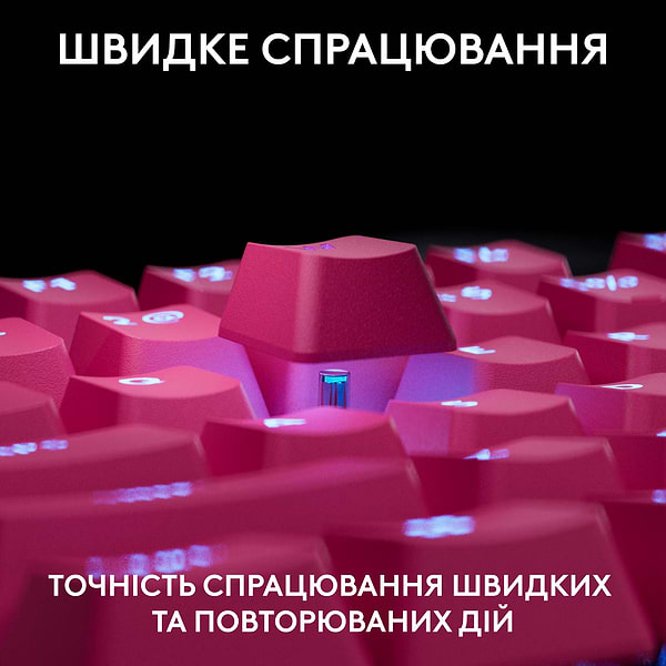 Фото - Клавиатура проводная игровая Logitech G PRO X TKL RAPID Magenta LINEAR (920-013253)