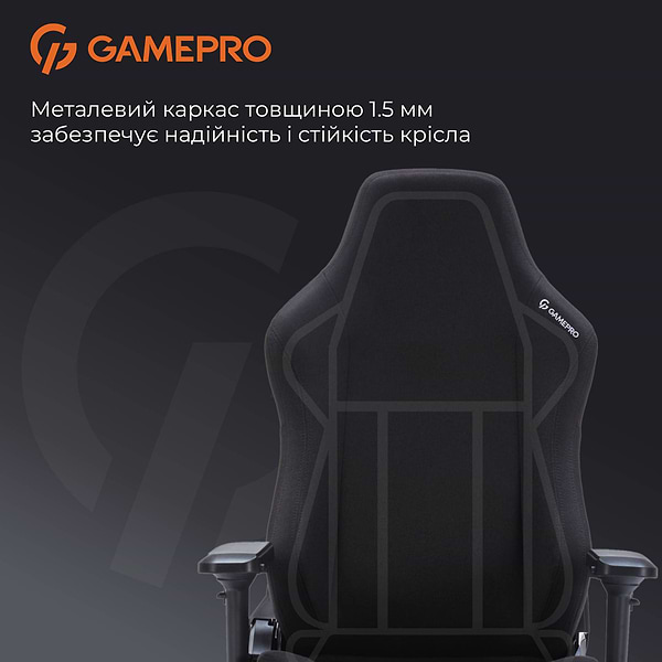 Фото - Кресло для геймеров GamePro FGC750B Size L Fabric Black