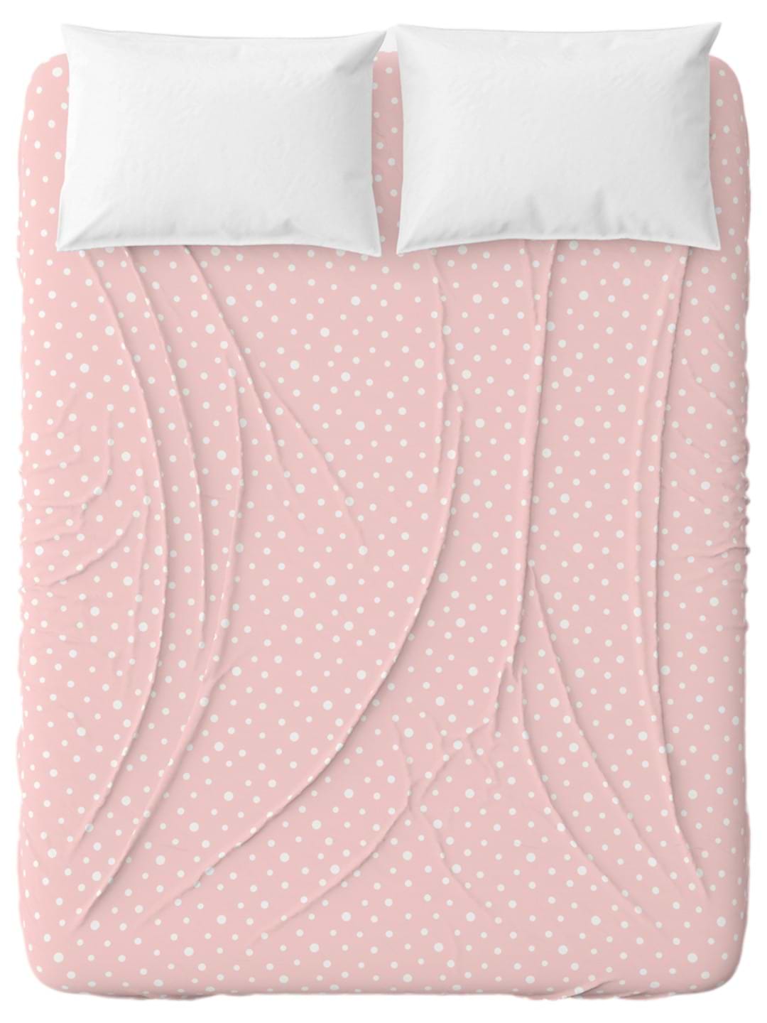 Простынь полуторная Home Line Горох 150х215 см розовый (176190)