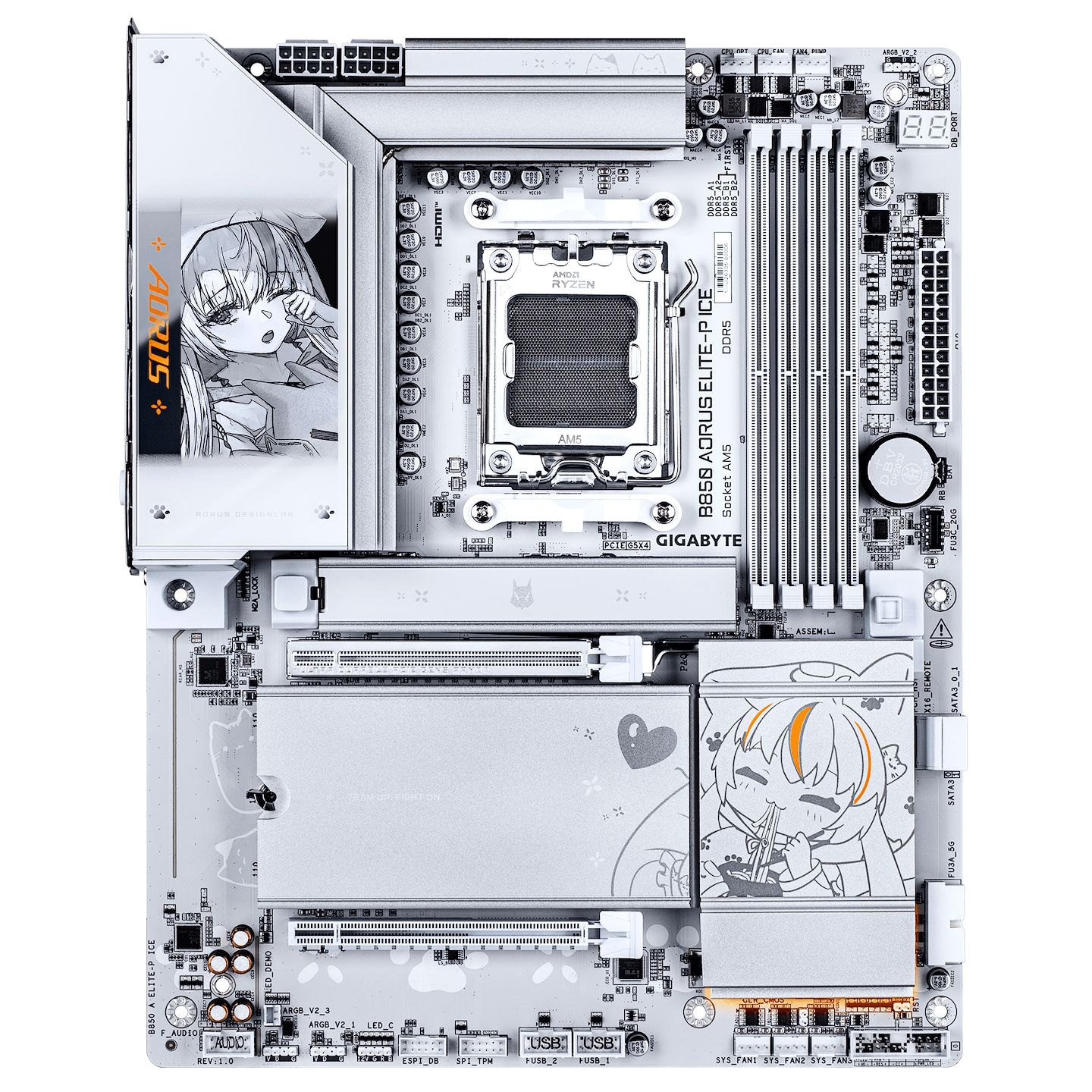 Материнская плата Gigabyte B850 AORUS ELITE-P ICE DDR5
