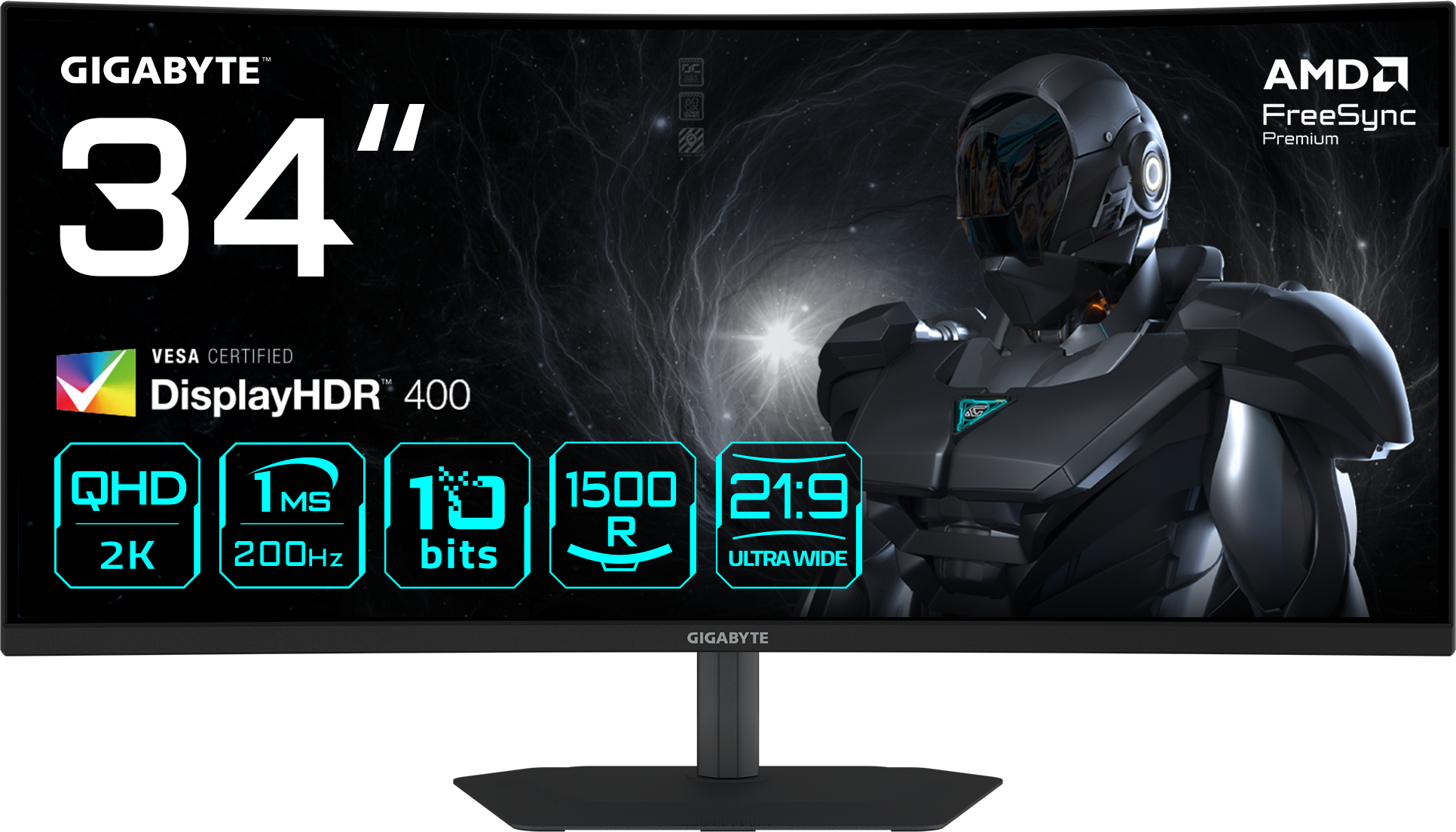 Монітор ігровий Gigabyte G34WQC2 Gaming Monitor