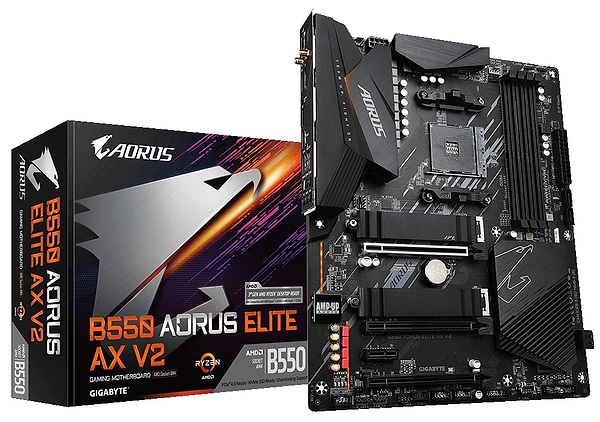 Фото - Материнская плата Gigabyte B550 Aorus Elite AX V2