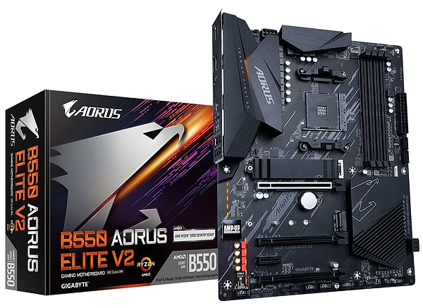 Фото - Материнська плата Gigabyte sAM4 AMD B550 (B550 AORUS ELITE V2)
