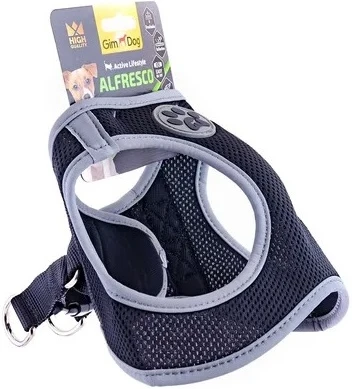 Шлея для собак GimDog Alfresco чорна M 41-44 см (8009632059945)