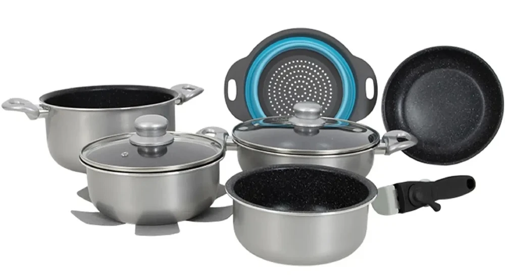 Набір посуду Gimex Cookware Set induction 9 пр. Silver (6977226)