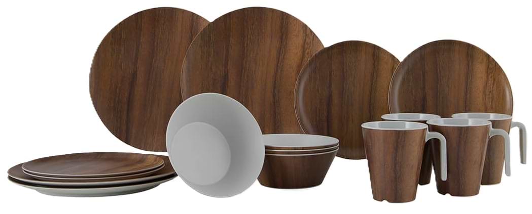 Столовий сервіз Gimex Tableware Nature 16 Pieces 4 Person Wood (6913100)