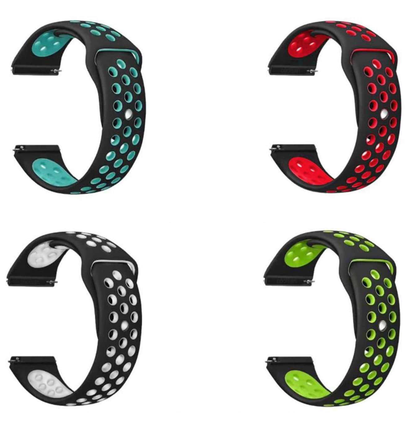 Ремешок для смарт-часов BeCover набор 4 цвета Vents Style for Xiaomi iMi KW66/Mi Watch Color/Watch S1 Active/Haylou LS01/LS05 Girl (706542) - Фото 1