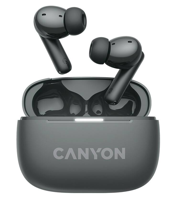 Наушники вкладыши беспроводные TWS Canyon OnGo TWS-10 ANC ENC Black (CNS-TWS10BK) - Фото 1