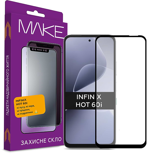 Фото - Захисне скло для смартфону MAKE for Infinix Hot 60i (MGF-IH60I) Фото - Захисне скло для смартфону MAKE for Infinix Hot 60i (MGF-IH60I)