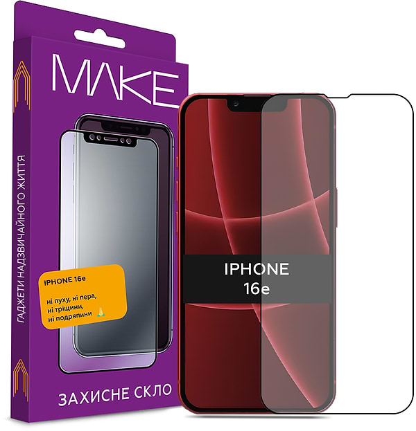 Фото - Захисне скло для смартфону MAKE FCFG Apple iPhone 16e (MGF-AI16E)