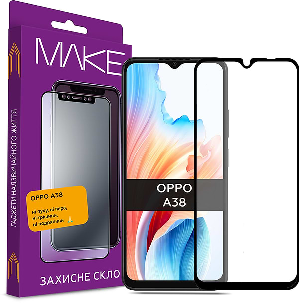 Фото - Захисне скло для смартфону MAKE FCFG Oppo A38 (MGF-OA38)