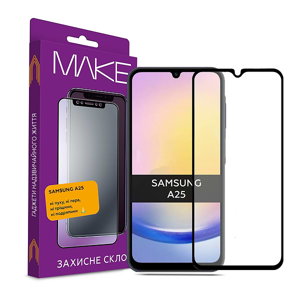 Фото - Защитное стекло для смартфона MAKE FCFG Samsung A25 (MGF-SA25) Фото - Защитное стекло для смартфона MAKE FCFG Samsung A25 (MGF-SA25)