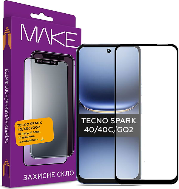 Фото - Защитное стекло для смартфона MAKE For Tecno Spark Tecno Spark 40/40C/Go 2 (MGF-TS40/40C/G2) Фото - Защитное стекло для смартфона MAKE For Tecno Spark Tecno Spark 40/40C/Go 2 (MGF-TS40/40C/G2)